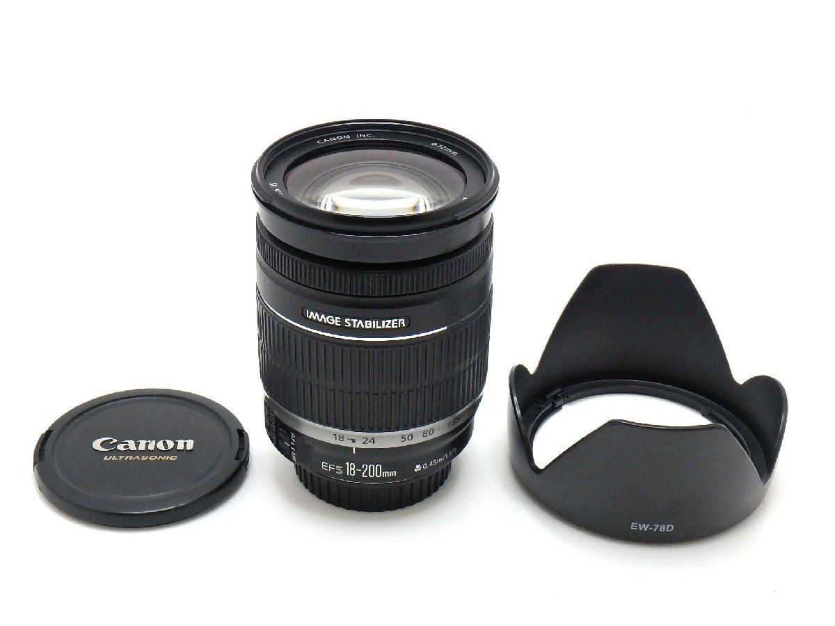1円スタート★ハローカメラ★ 9148 キャノン Canon EF-S18-200mm F3.5-5.6 IS L.4501039963 動作品 IMAGE STABILIZER 即決あり拍卖