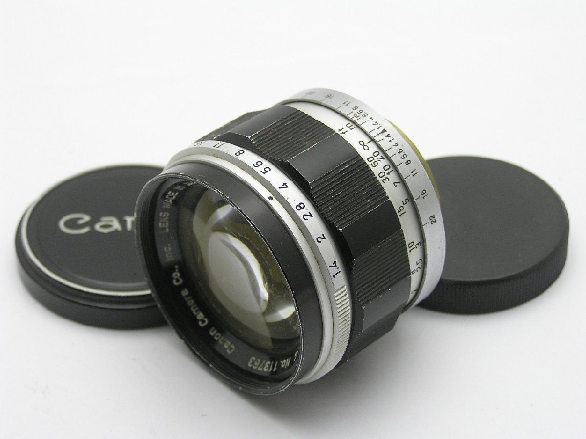 1円★ハローカメラ★9180 キャノン CANON LENS 50mm F1.4 No.113763 L39マウント 【レンズ:要清掃】動作品ジャンク 即決有り拍卖