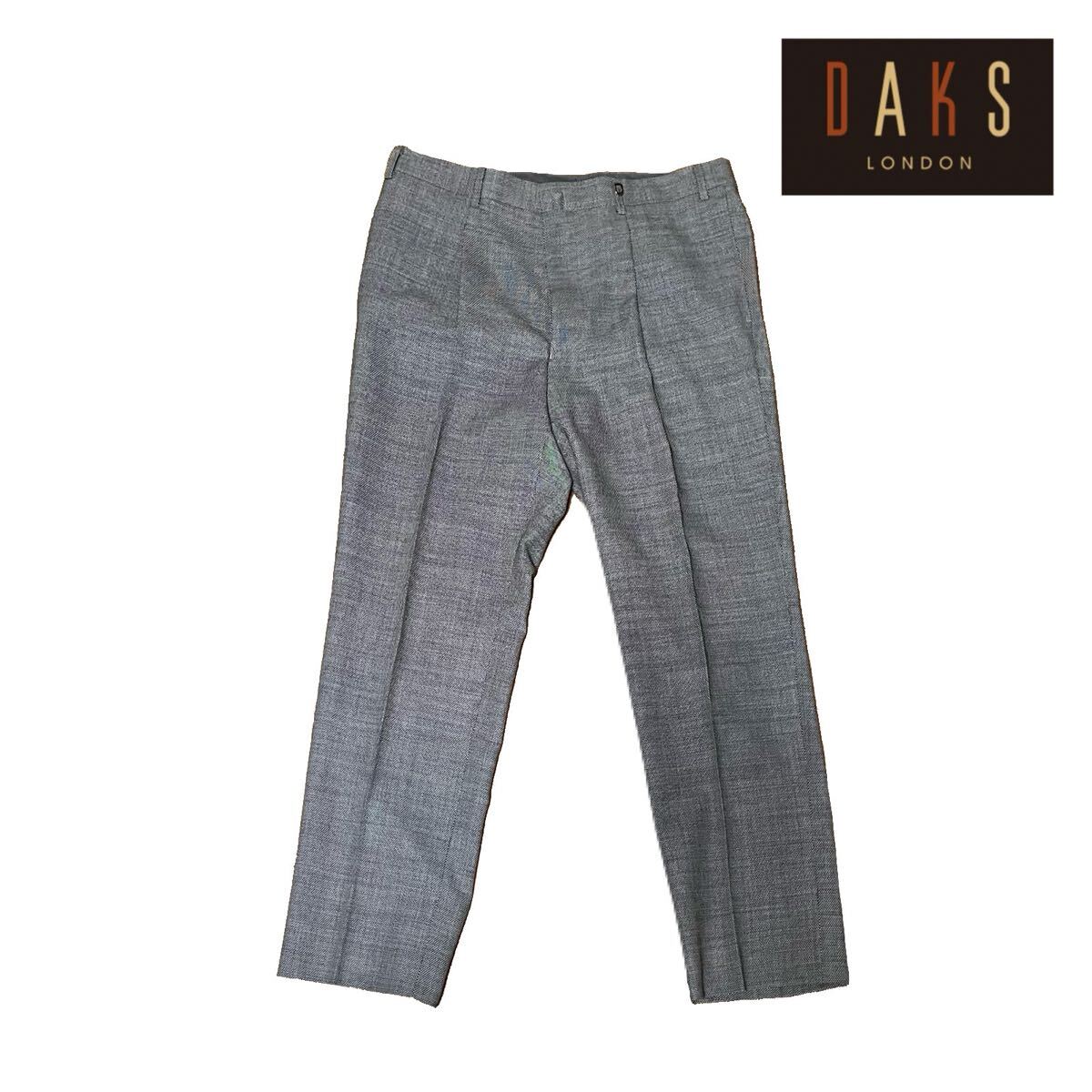 DAKS ダックス パンツ スラックス グレー ウール モヘア ボトムス 春夏 日本製 W91cm オンワード樫山拍卖