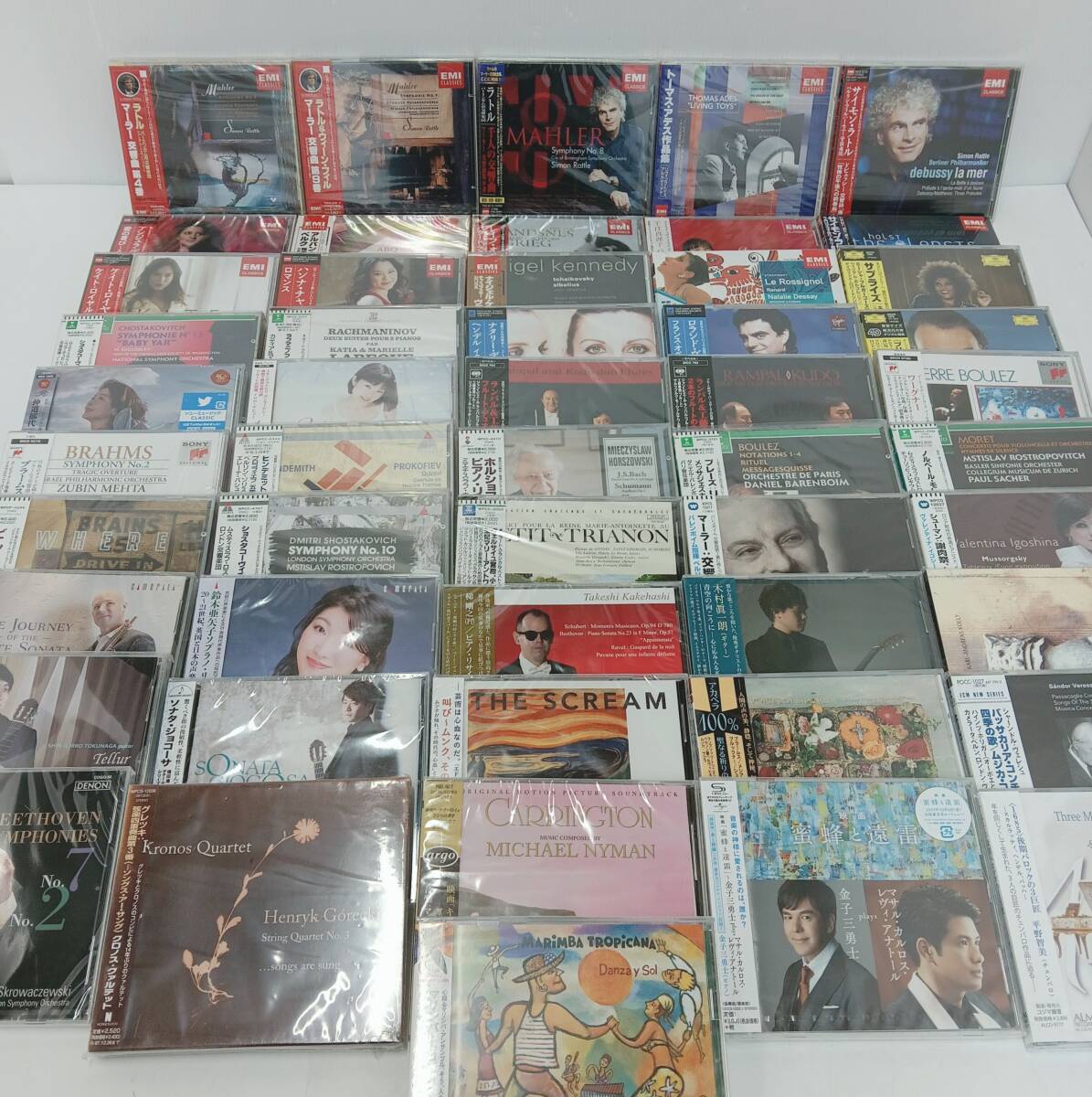11k1194d1d 未開封 計51枚 クラシックCD まとめ 見本盤/非売品 ラフマニノフ/サイモンラトル/マーラーなど 交響曲/協奏曲/管弦楽 拍卖