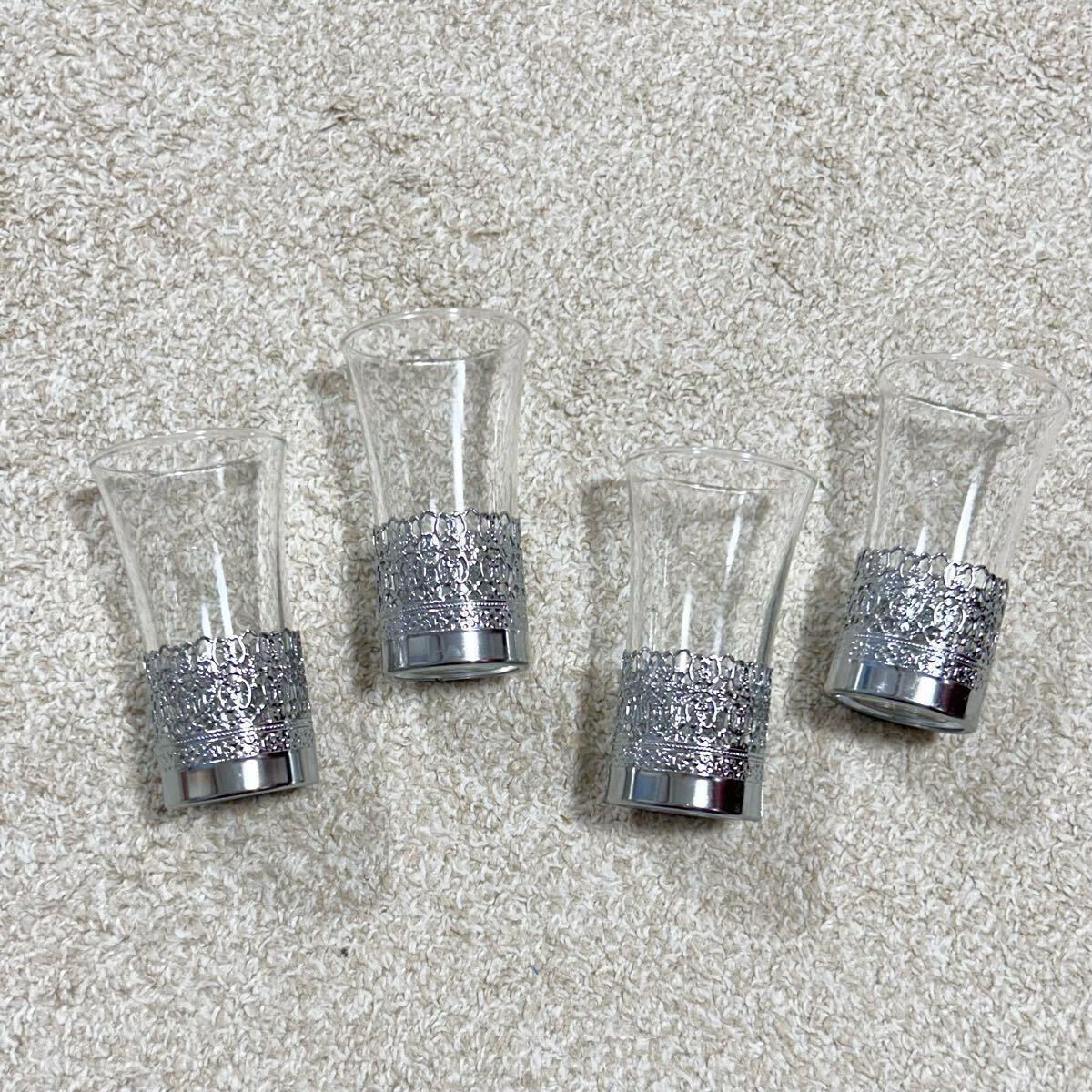 グラス4つセット コップ キラキラ飾り拍卖