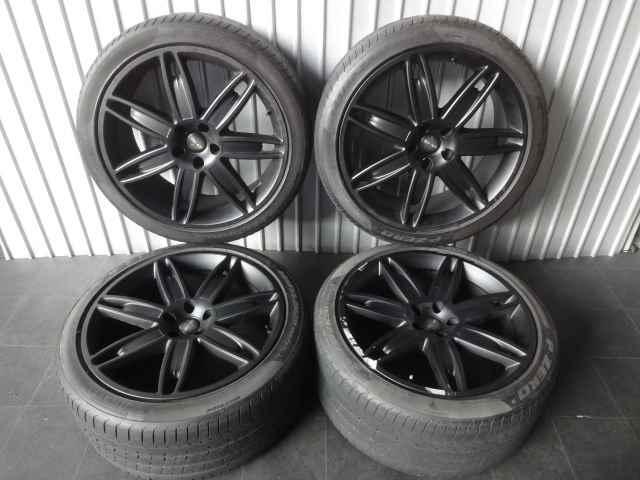 108411 マセラティ クアトロポルテ スピードライン アルミホイール タイヤ 285/35ZR20 ブラック 【個人宅配送不可】 拍卖