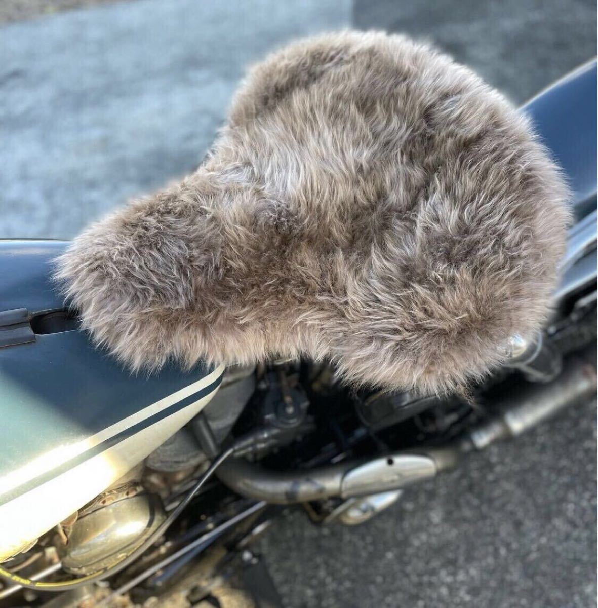 リアルムートン★シートカバー★ナックル★パン★サイドバルブ★ショベル★チョッパー★インディアン★ヴィンテージ★拍卖