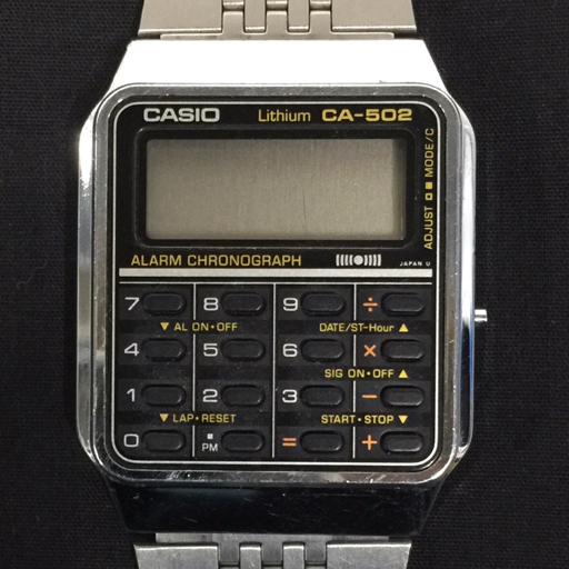 カシオ アラームクロノグラフ クォーツ 腕時計 デジタルウォッチ CA-502 未稼働品 純正ブレス ファッション小物拍卖