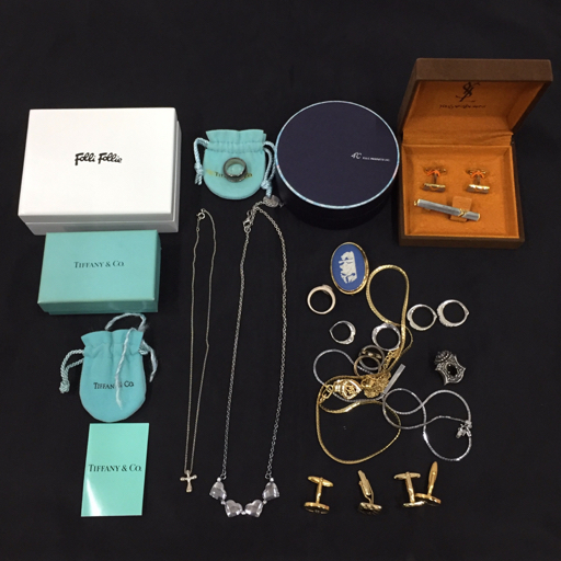 1円 ティファニー クロス ネックレス シルバー 925 含む GUCCI 指輪 Dior カフス 他 アクセサリー 計18点 A21718拍卖