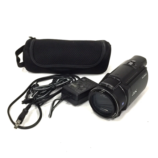 1円 SONY ソニー FDR-AX60 デジタルビデオカメラ 通電動作確認済み バッテリー 充電器 ケース等 付属拍卖