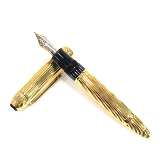 モンブラン マイスターシュテュック 750 金無垢 万年筆 ペン先 18K インク吸入式 総重量約51.5g MONTBLANC拍卖
