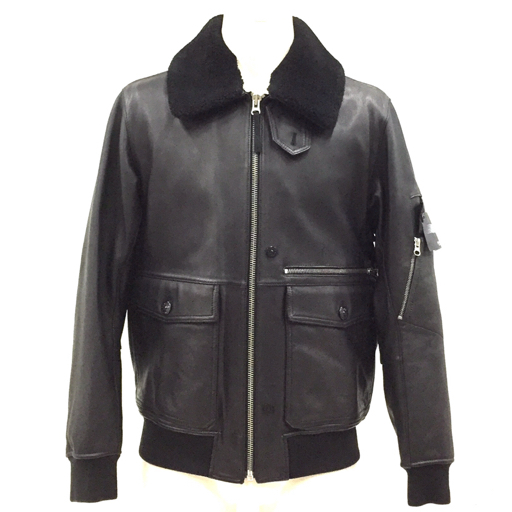 1円 ストーンアイランド サイズ M 611900121 レザー ジャケット ジップアップ メンズ ブラック系 タグ付属拍卖