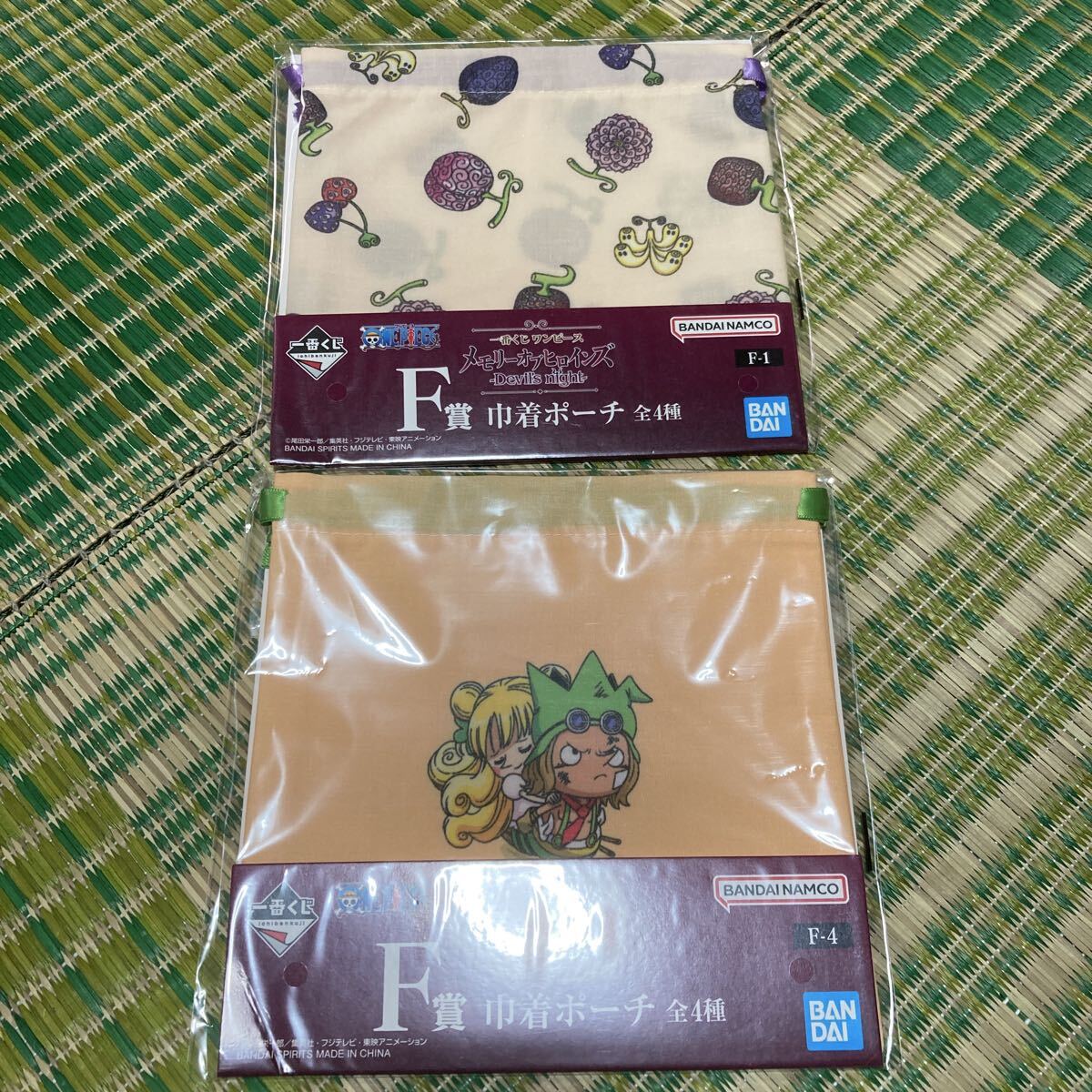 ワンピース 一番くじ メモリーオブヒロインズ F賞 巾着ポーチ 2種セット拍卖