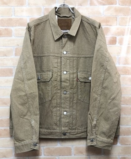 タグ有 LEVI'S PREMIUM リーバイスプレミアム TYPEⅡトラッカージャケット PC9-A7632-0017 ベージュ XL 111440707拍卖