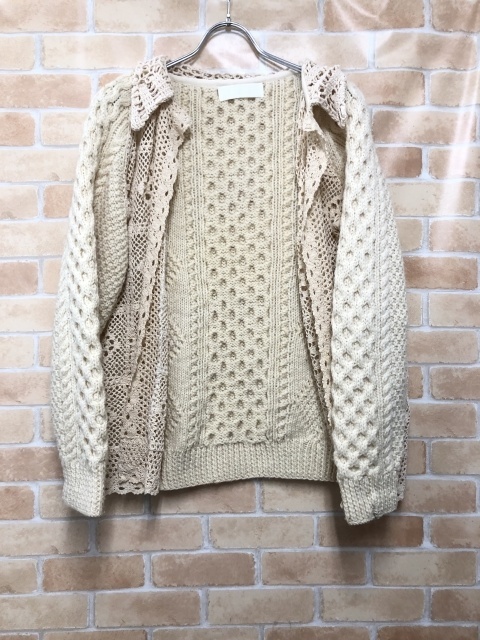 violette room バイオレットルーム ケーブルニットカーディガン VR214445 ベージュ FREE 111440112#2拍卖