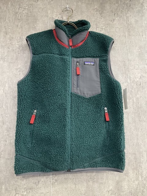 FA19 PATAGONIA パタゴニア CLASSIC RETRO-X VEST クラシック レトロX ベスト ボアフリース グリーン S 33934484拍卖