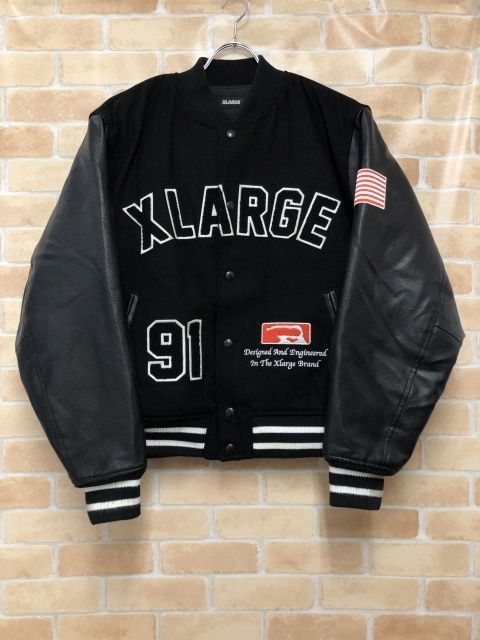 XLARGE エクストララージ OG LOGO VARSITY JACKET 101244021005 ブラック M 111418371拍卖