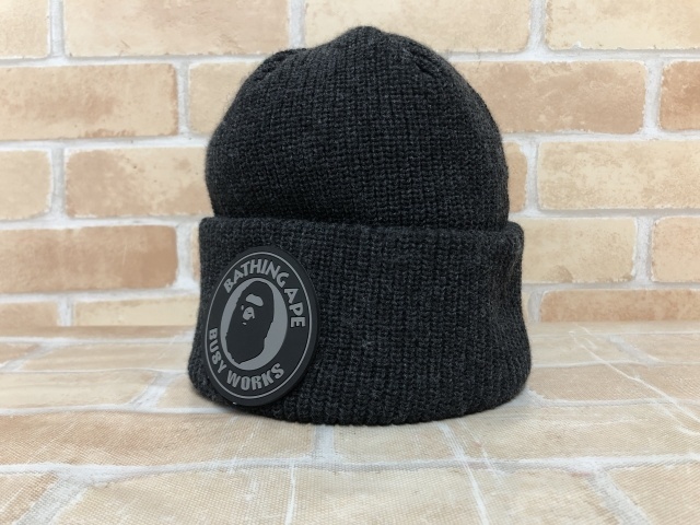 A BATHING APE アベイシングエイプ ニットキャップ 001HTK801009M ブラック 111441614拍卖