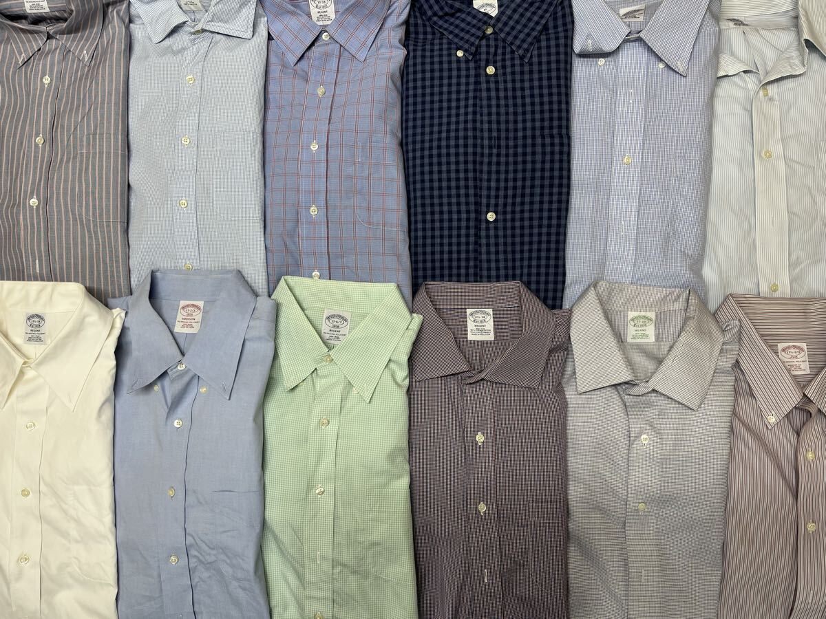USA古着卸 ブルックスブラザーズ シャツ XLサイズ(17) 12枚 セット まとめ売り 1円スタート 卸売り アメリカ古着 フルボタン アメカジ拍卖