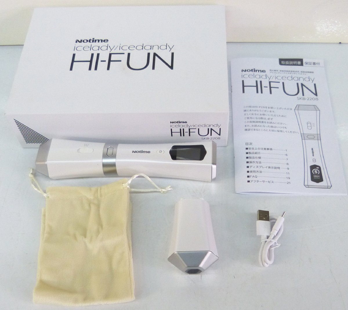 ☆美品!Notime ノータイム 家庭用高密度焦点式 超音波美顔器 icelady/icedandy HI-FUN【SKB-2208】☆拍卖