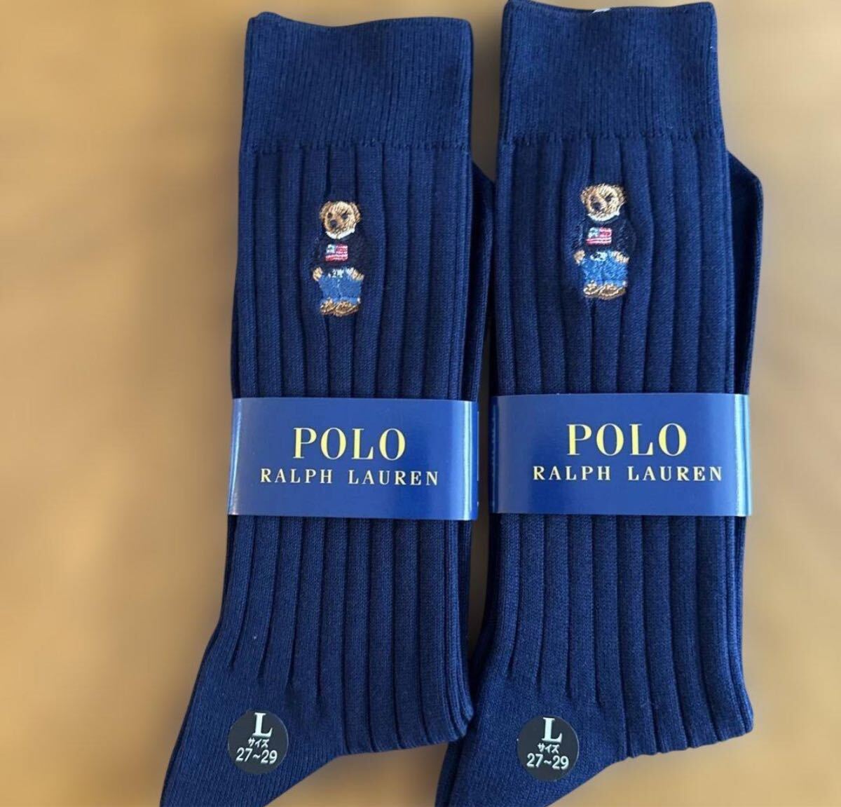 新品★ポロラルフローレン ポロベアソックス 2足セット 27〜29cm拍卖