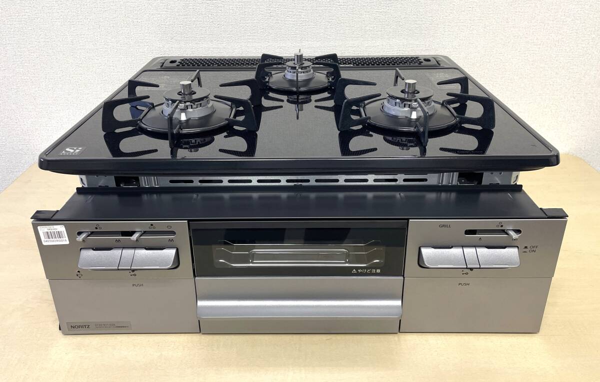 ◆展示品/NORITZ/ノーリツ/ガスビルトインコンロ/NWQ6ABV/ブラックガラス/60cm/オートグリル /LPガス用◆HTS104拍卖