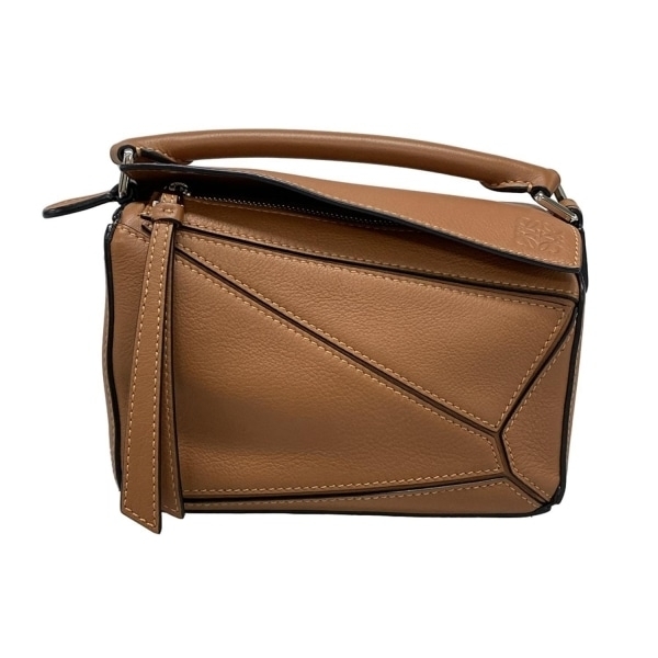 ロエベ LOEWE ハンドバッグ 322.30.U95 パズルバッグミニ タン(ブラウン) 美品 バッグ拍卖