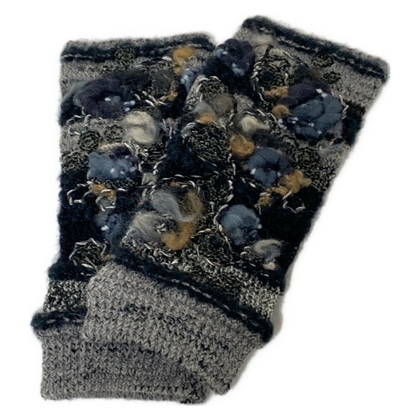 エムアンドキョウコ M.&KYOKO(Masaki&Kyoko) - ウール、アルパカ グレー×黒×マルチ レディース 美品 手袋拍卖