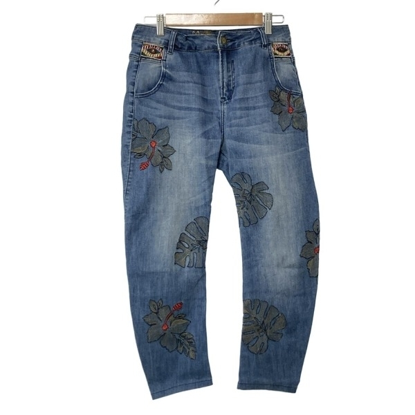 デシグアル Desigual ジーンズ/デニムパンツ サイズEUR26 - ライトブルー×マルチ レディース フルレングス/刺繍 美品 ボトムス拍卖