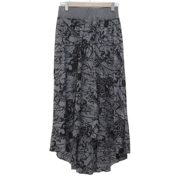 ヒステリックグラマー HYSTERIC GLAMOUR ロングスカート サイズF - ダークグレー×黒 レディース ウエストゴム 美品 ボトムス拍卖