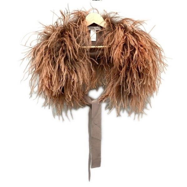 ディオール/クリスチャンディオール DIOR/ChristianDior - ダークブラウン×ブラウン ティペット 美品 マフラー拍卖