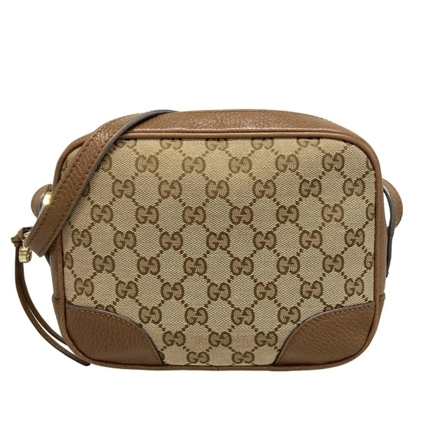 グッチ GUCCI ショルダーバッグ 449413 ブリー/GG柄 レザー ベージュ×ブラウン バッグ拍卖