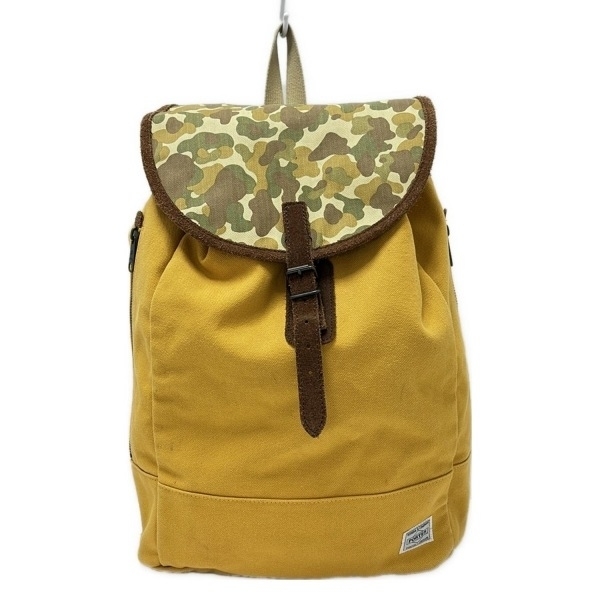 ポーター PORTER/吉田 リュックサック/バックパック - ダークイエロー×カーキ×ベージュ 迷彩柄 バッグ拍卖