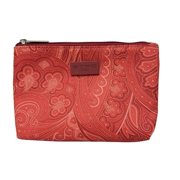 エトロ ETRO - オレンジ×レッド×ベージュ 美品 ポーチ拍卖