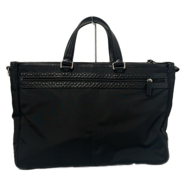 コーチ COACH ビジネスバッグ F70937 ミニシグネチャー柄 レザー 黒 バッグ拍卖