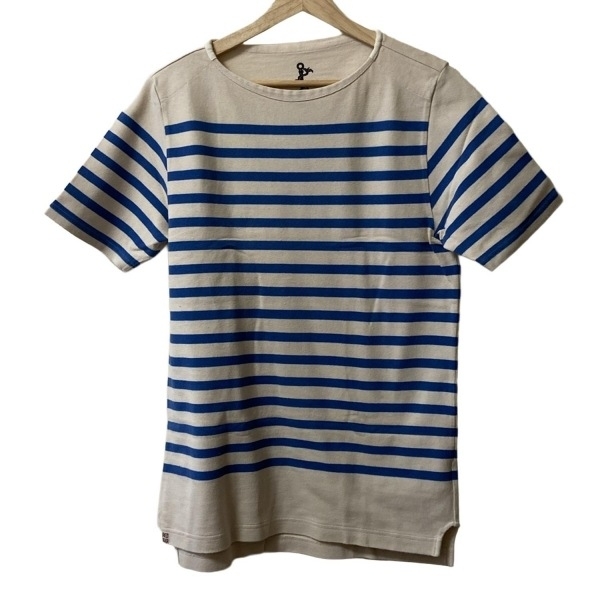 ポールスミスレッドイヤー PaulSmith RED EAR 半袖カットソー サイズM - アイボリー×ブルー メンズ クルーネック/ボーダー トップス拍卖