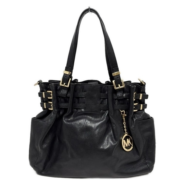 マイケルコース MICHAEL KORS トートバッグ - レザー 黒×ゴールド バッグ拍卖