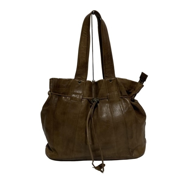 ゲンテン genten トートバッグ - レザー ダークブラウン バッグ拍卖