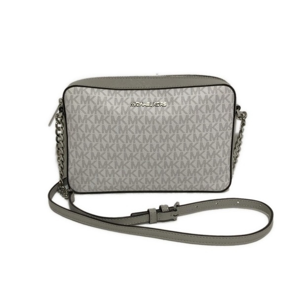 マイケルコース MICHAEL KORS ショルダーバッグ - レザー 白×ライトグレー チェーンショルダー/斜めがけ バッグ拍卖