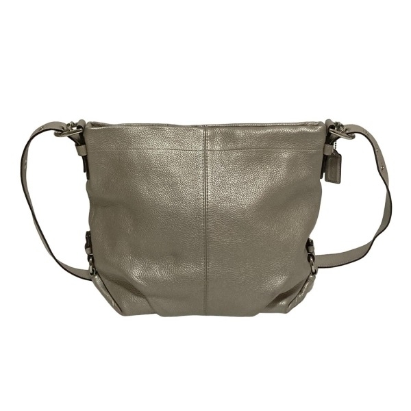 コーチ COACH ショルダーバッグ F15064 レザーダッフル レザー シルバー バッグ拍卖