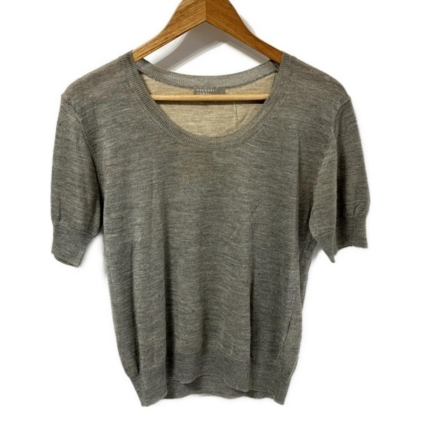 マーガレットハウエル MargaretHowell 半袖カットソー サイズ2 M - グレーベージュ レディース 美品 トップス拍卖