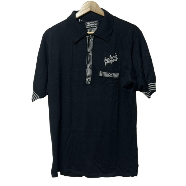ヒステリック HYSTERIC 半袖ポロシャツ サイズFree F - 黒 メンズ トップス拍卖