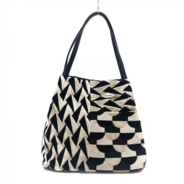 シンクビー ThinkBee トートバッグ - レザー アイボリー×黒 バッグ拍卖