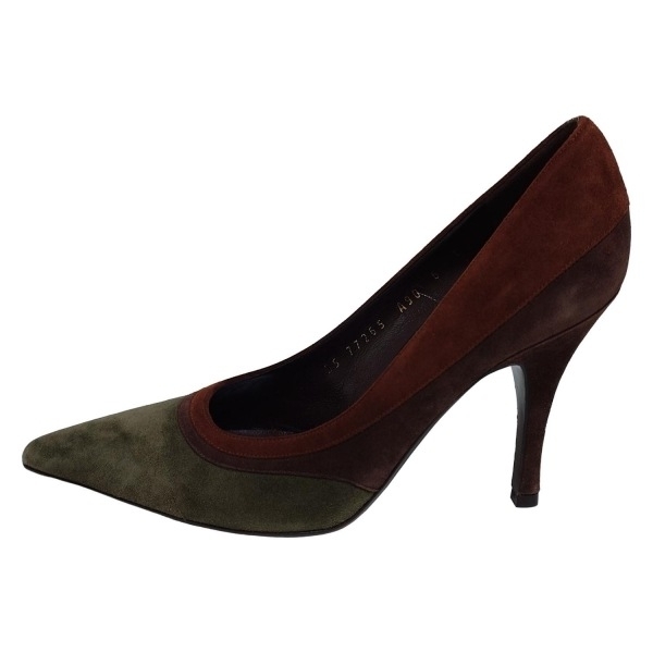 サルバトーレフェラガモ FERRAGAMO/SalvatoreFerragamo パンプス 6 C - ブラウン×ダークブラウン×カーキ レディース 美品 靴拍卖