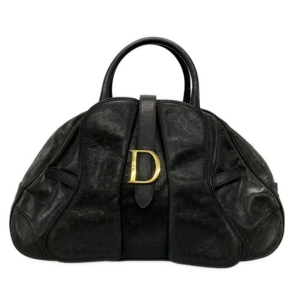 ディオール/クリスチャンディオール DIOR/ChristianDior ハンドバッグ ダブルサドルバッグ レザー 黒 バッグ拍卖