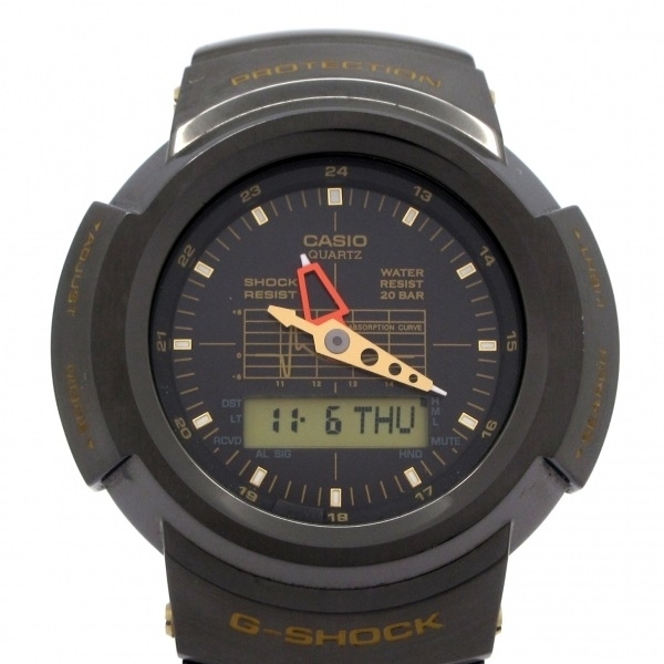 CASIO(カシオ) 腕時計■美品 G-SHOCK AWM-500GC-1AJR ボーイズ SS/GMT/タフソーラー/ポーターコラボケース 黒拍卖