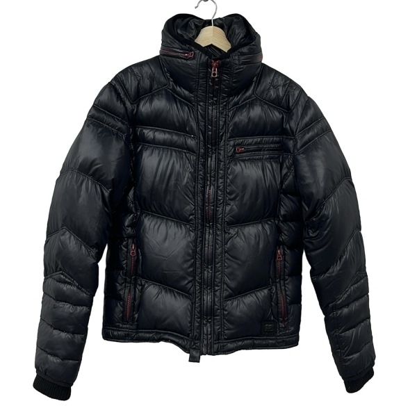 ディーゼル DIESEL ダウンジャケット サイズXL - 黒 メンズ 長袖/ジップアップ/フード収納可/冬 ジャケット拍卖