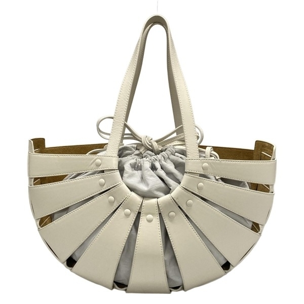 ボッテガヴェネタ BOTTEGA VENETA ショルダーバッグ ザ・シェル レザー 白 RFID確認済み バッグ拍卖