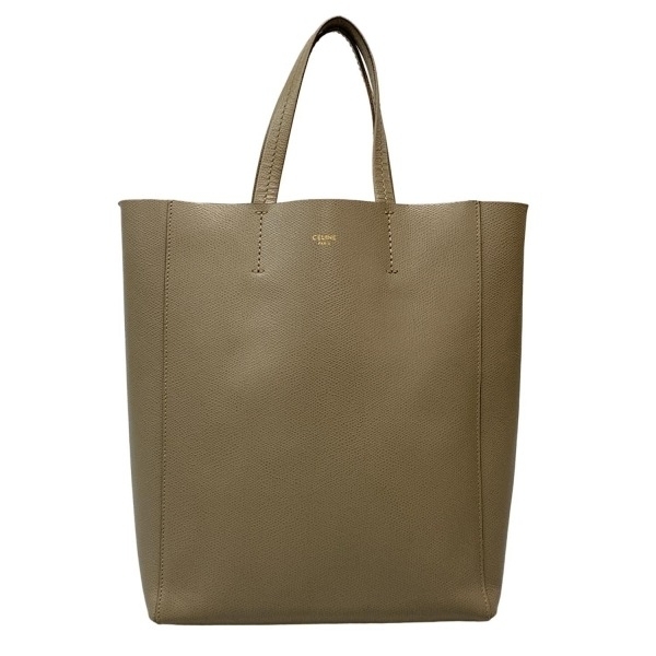 セリーヌ CELINE トートバッグ バーティカルカバスモール レザー グレージュ バッグ拍卖