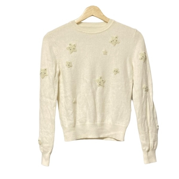 グレースコンチネンタル GRACE CONTINENTAL 長袖セーター/ニット サイズ36 S - アイボリー レディース パール/ラインストーン トップス拍卖