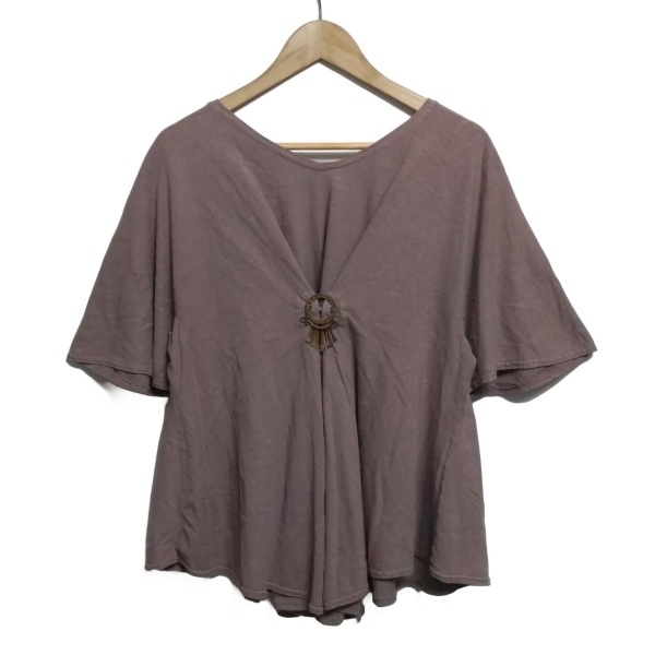 キャピタル KAPITAL 半袖カットソー サイズ1 S - パープルベージュ レディース Vネック トップス拍卖
