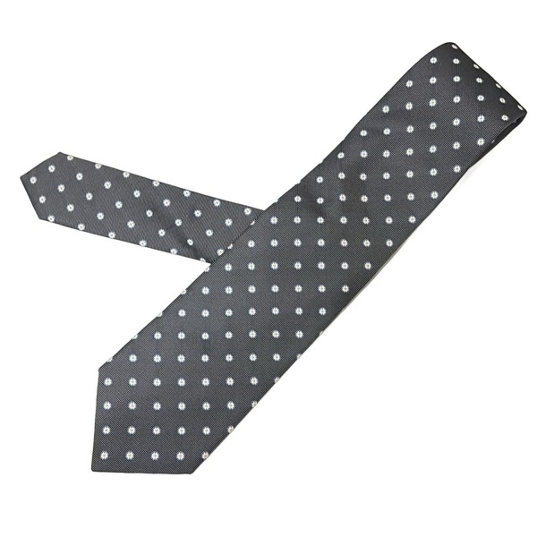 バーバリーブラックレーベル Burberry Black Label - ダークグレー×白×マルチ メンズ 花柄 ネクタイ拍卖