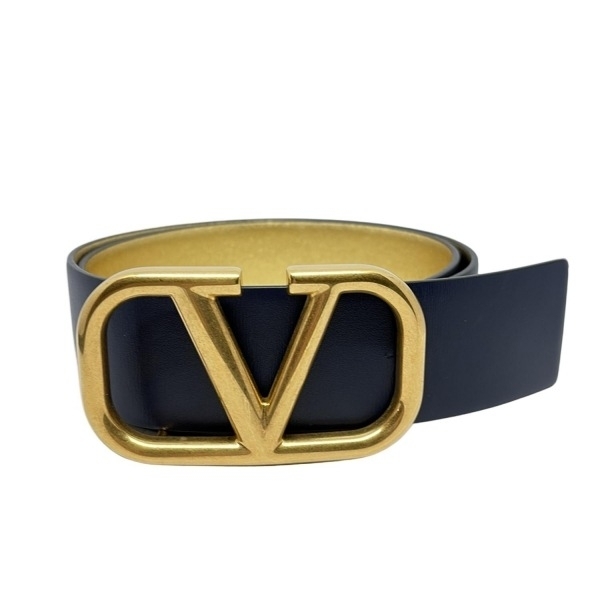 バレンチノガラバーニ VALENTINOGARAVANI - レザー ボルドー×ゴールド ベルト拍卖