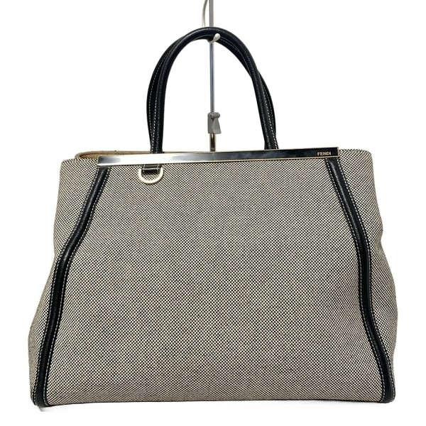 フェンディ FENDI トートバッグ 8BH250 トゥージュール レザー 黒×ベージュ 2way バッグ拍卖